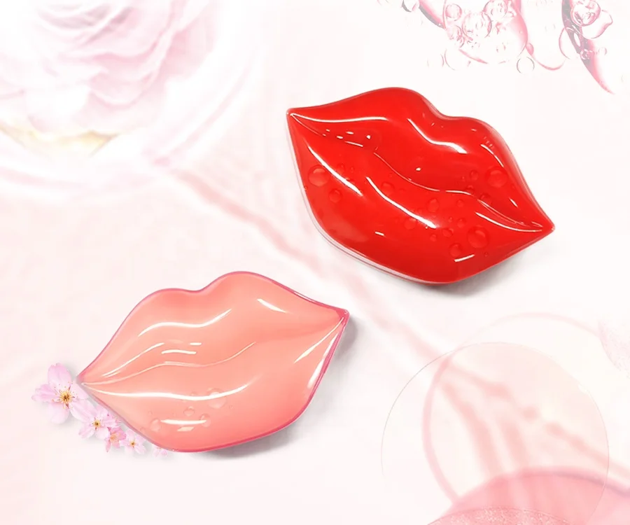 Gel Collagen Plump Care Plumping Patches Hydro Hydrogel Lip Mask for Lips Red Private Label Organic Natural Crystal Sleep Custom