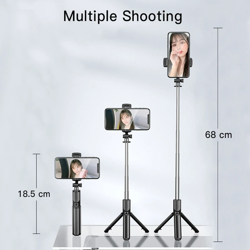 Selfie Stick Tripod with Bluetooth Detachable Wireless Remote Extendable Portable Selfie Stick Phone Tripod Stand for Gopro