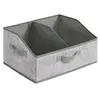 Caja de almacenamiento plegable con compartimentos - Rayas grises