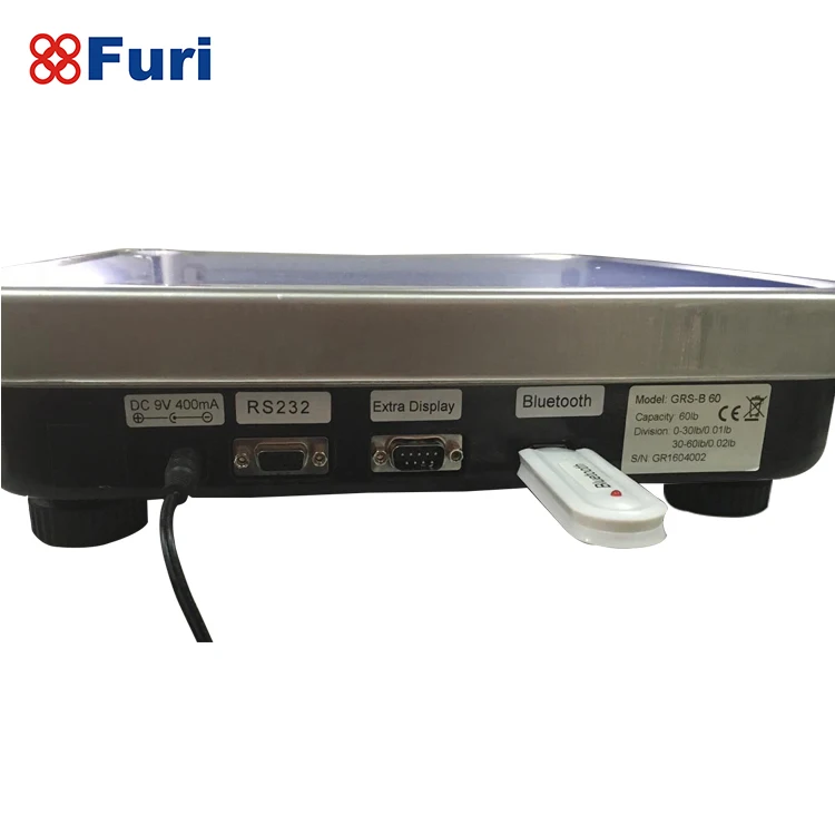 FURI FGS 60LB LCD Smart Wireless Digital Postal  Weighing Scale  Durable Heavy Duty Bluetooth Shipping Table Scale