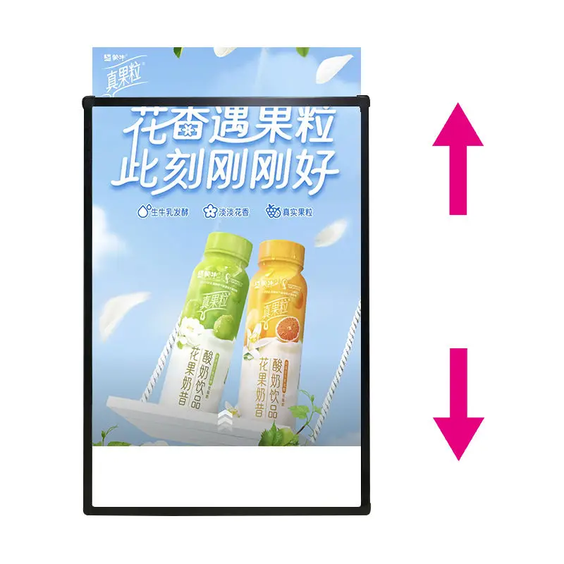 HLY Factory Custom Magnetic Display Light Box Sign Picture Poster Holders Led Slim Acrylic Wall Mounted Frame for A3 Size