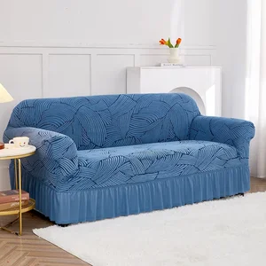 Customized Striped Pattern Elastic Sofa Set Single Double Three Full Cover Couch Covers Thick Cationic Skirt Wholesale