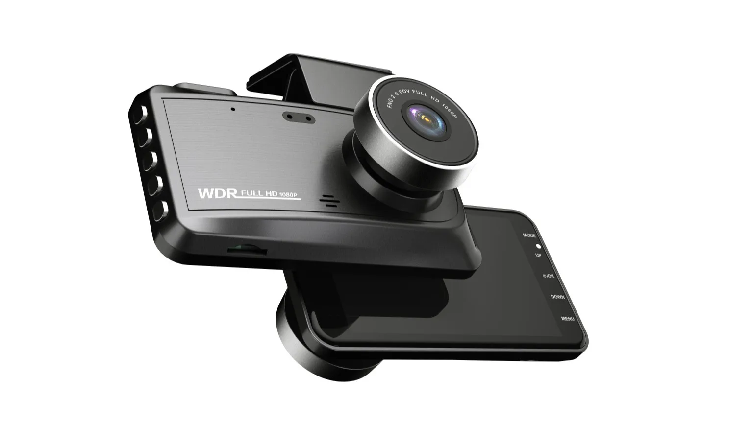 Dual Lens Dash Cam Hd 4 Inches Microphone Recording Night Vision Hidden