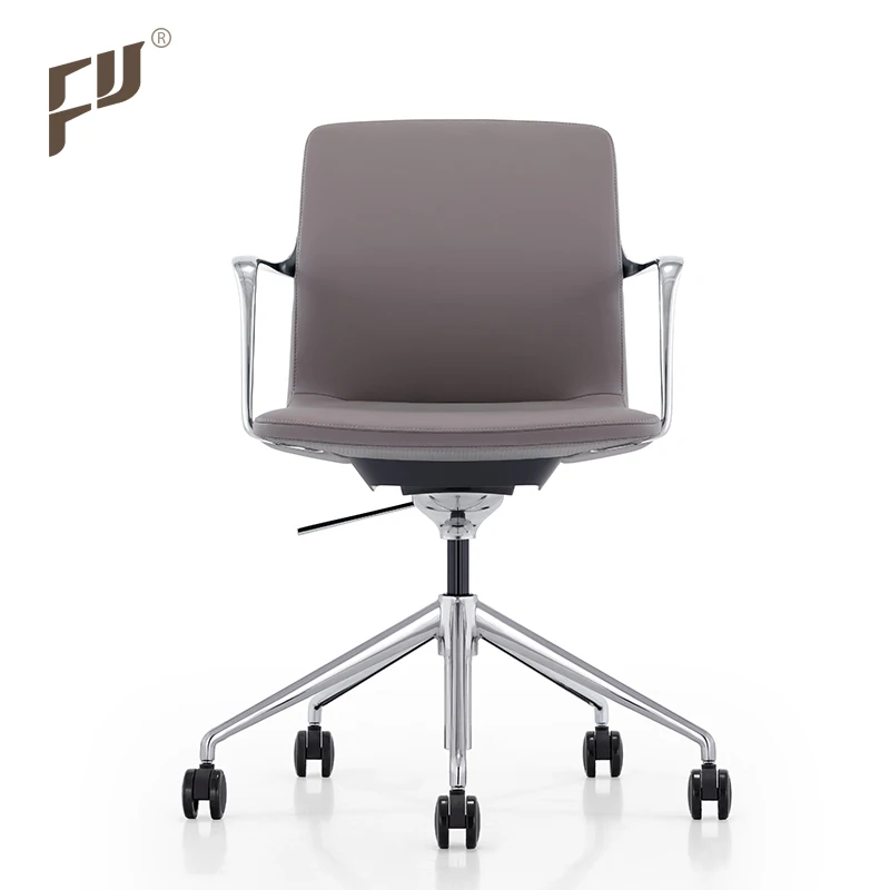 FURICCO High Class Revolving Meeting Room Conference Low Back Leather Office Staff Chairs