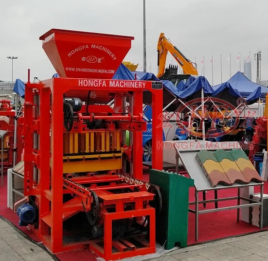 Automatic Hollow Block Tile Making Machinery for Small Business Idea Concrete Floor Price Hourdi QT4-26 Brick Moulding Machine