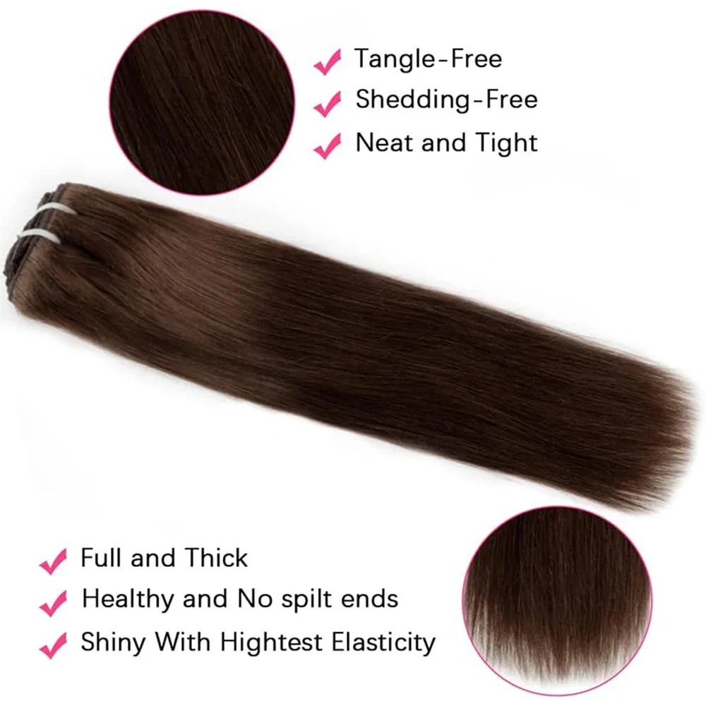 Natürliche Glatte Clip In Extensions Aus 100% Echthaar Remy_voghion.com