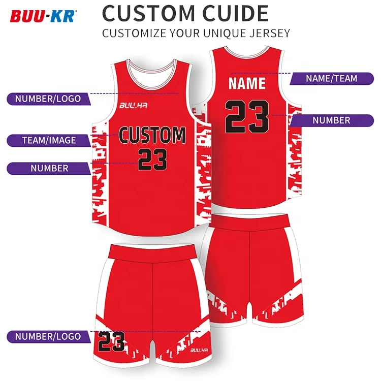 Buker 2024 Simple Latest Sublimation Basketball Jersey 3D Digital Print Design Reversible Custom Basketball Team Wear for Men