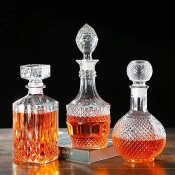 Beautiful Vodka Whiskey Decanter 50ml 250ml 500ml 750ml 1000ml Creative Miniature Empty Wine Glass Bottle