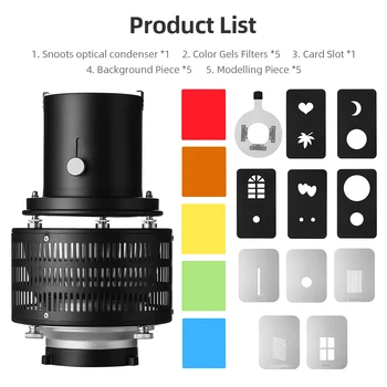 Bowens Mount Spotlight Focalize Conical Snoot Photo Optical Condenser Art Special Effects Shaped Beam Light for Studio Flash detail image