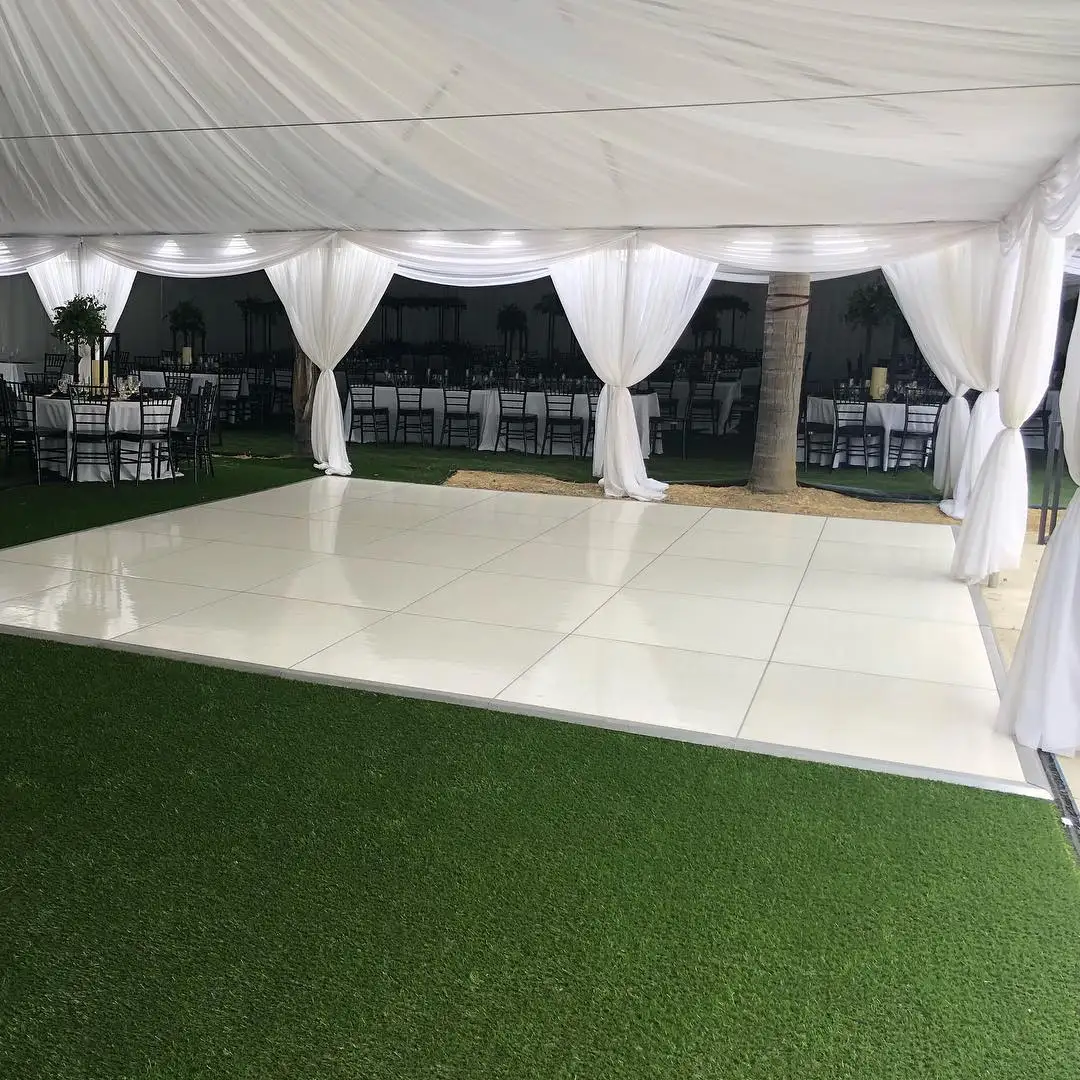 White Round Portable Dance Floor For Wedding And Event Buy Dance