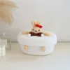 Rangement lapin blanc crème