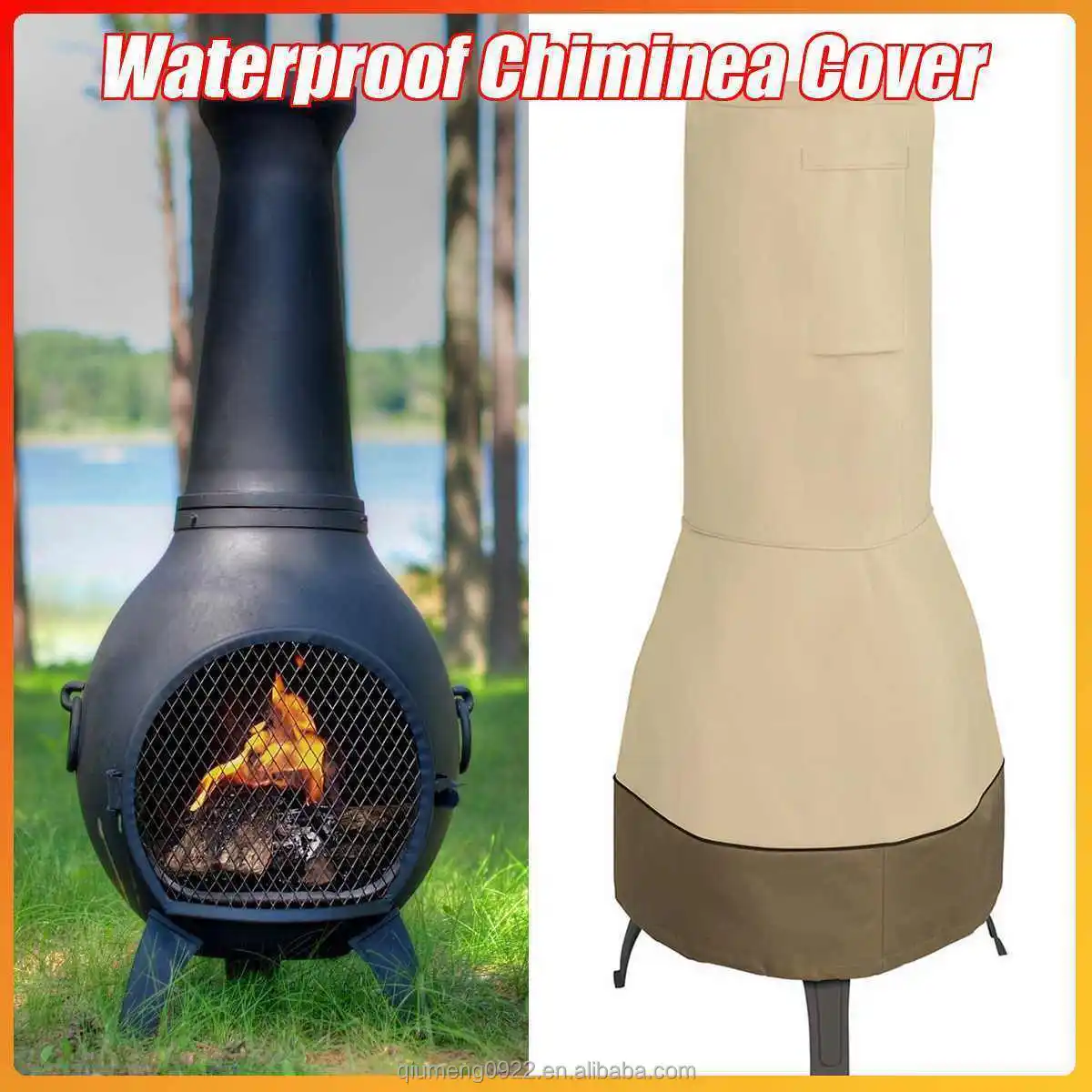 Details about   Outdoor Garden Backyard Rainproof Chiminea Stove Cover Dustproof Heater Cover 
