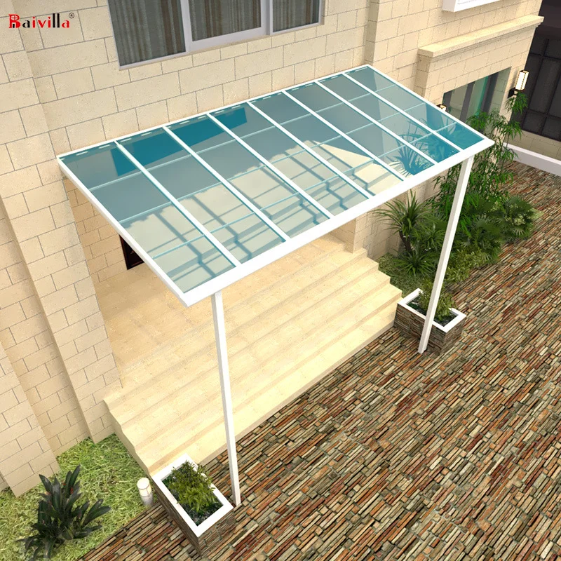 Prefabricated Outdoor Metal Canopy Material Aluminium Polycarbonate Sheet Outdoor Patio Cover