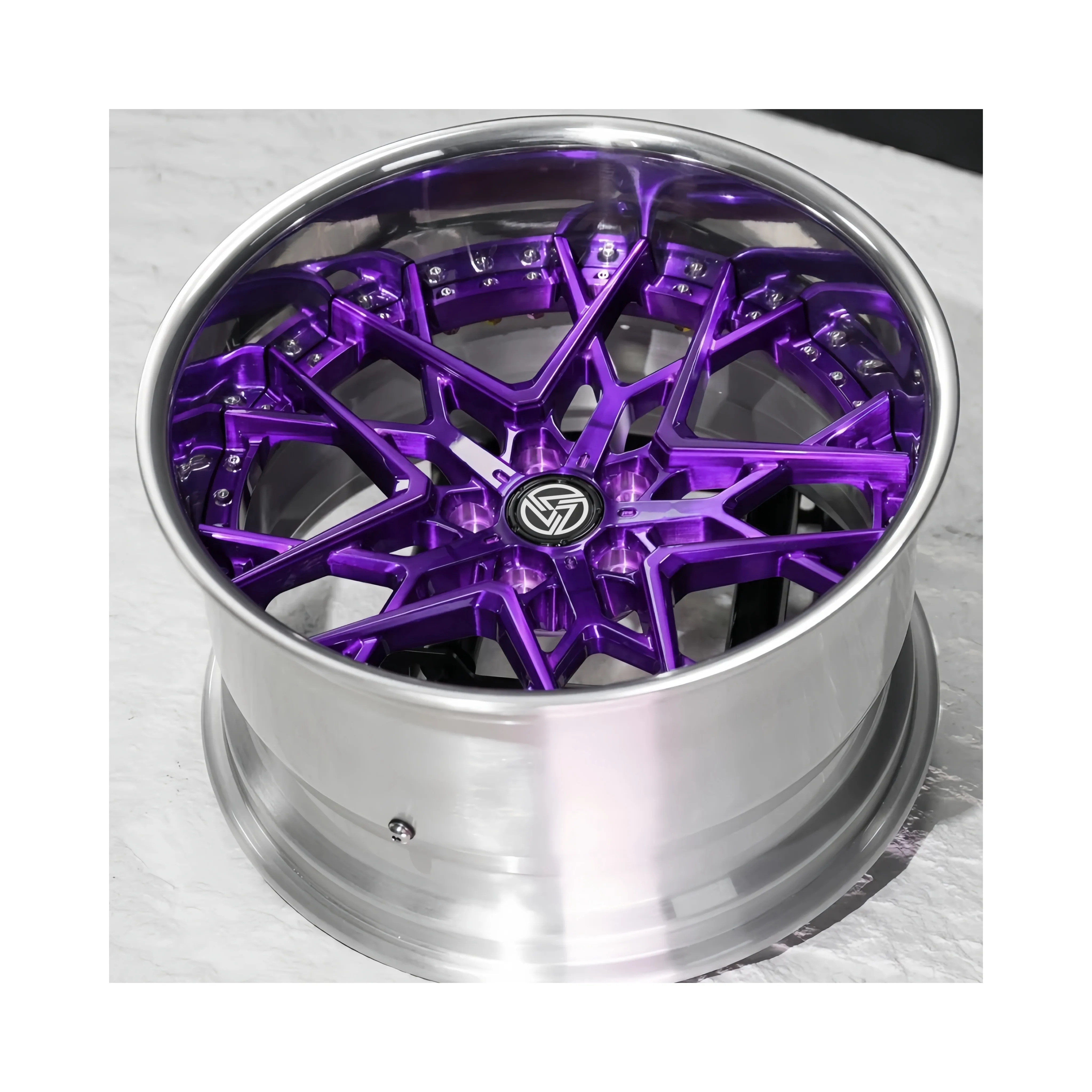 XINL Brushed Deep Concave Sliver Color 2-piece Forged Wheels Customer Color 5x114.3 18 19 20 21 22inch for Racing Car - Image 1