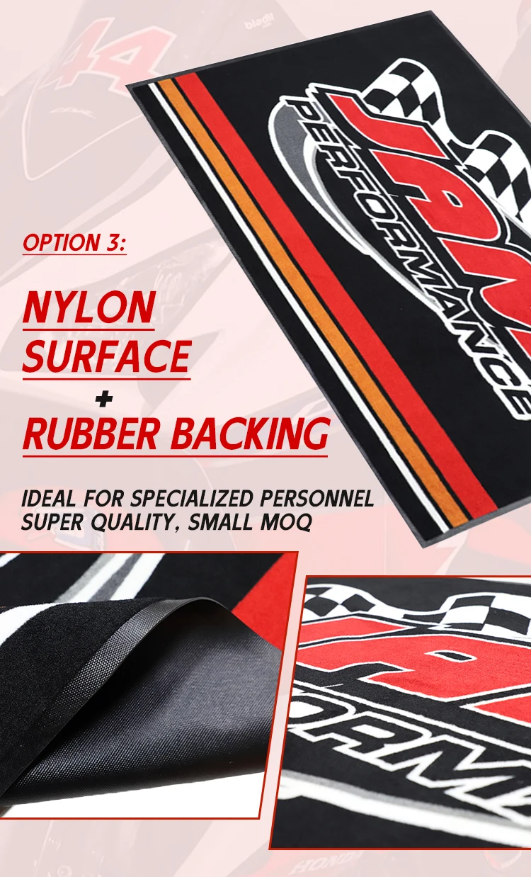 Custom PVC Pit Mat for Motorcycle Garage Easy-to-Clean Carpet for Off-Road Adventures Mat for Outdoor supplier