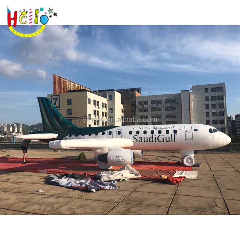 Надувной самолет длиной 20 м, модель большого самолета для рекламы/шоу на открытом воздухе/фестивальных мероприятий