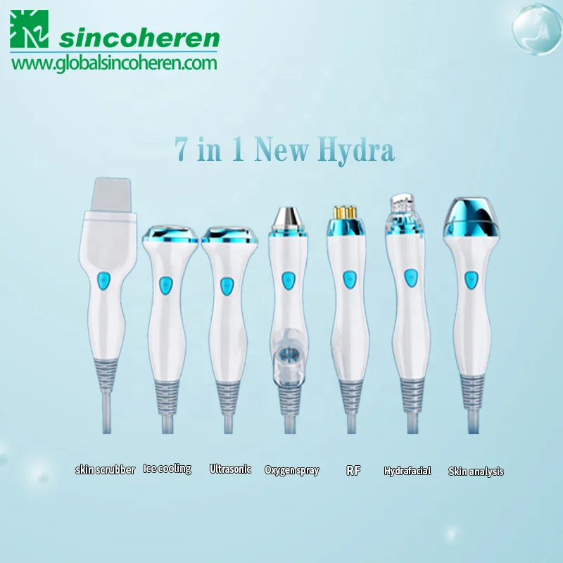 Портативный 7 в 1 аппарат для микродермабразии очистки воды кислородной струйной гидродермабразия лица анализатор