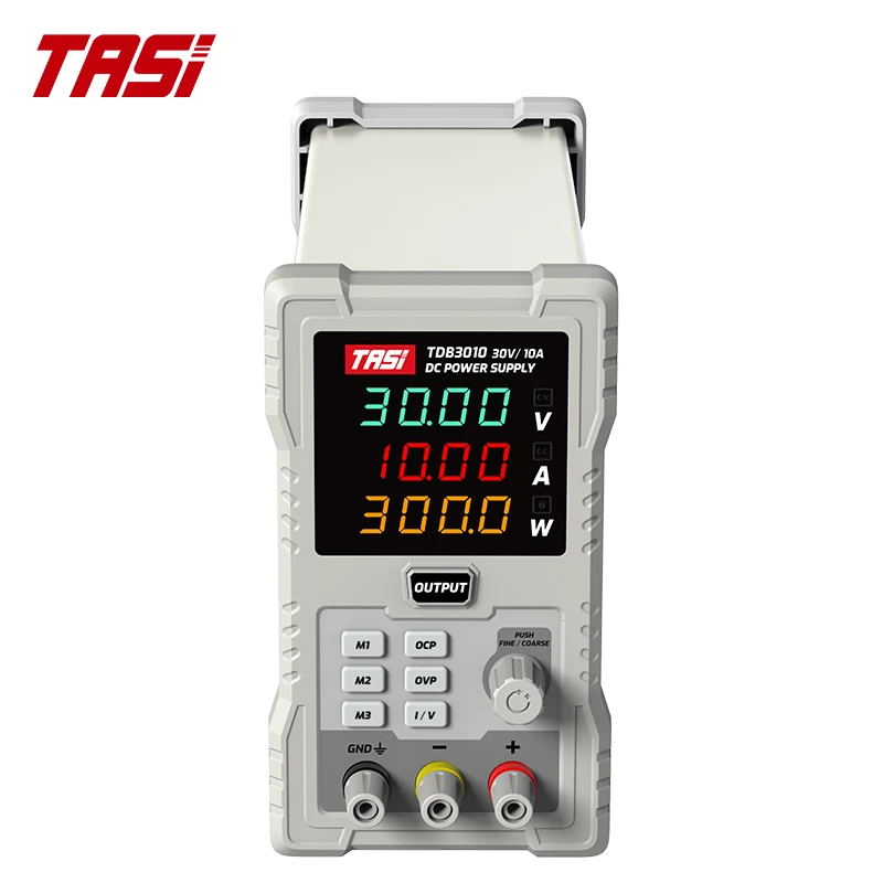TASI TDB3010 Adjustable 30V 10A Variable DC Switching Power Supply 110V Input with RS232 USB PC Connection for Laboratory Use