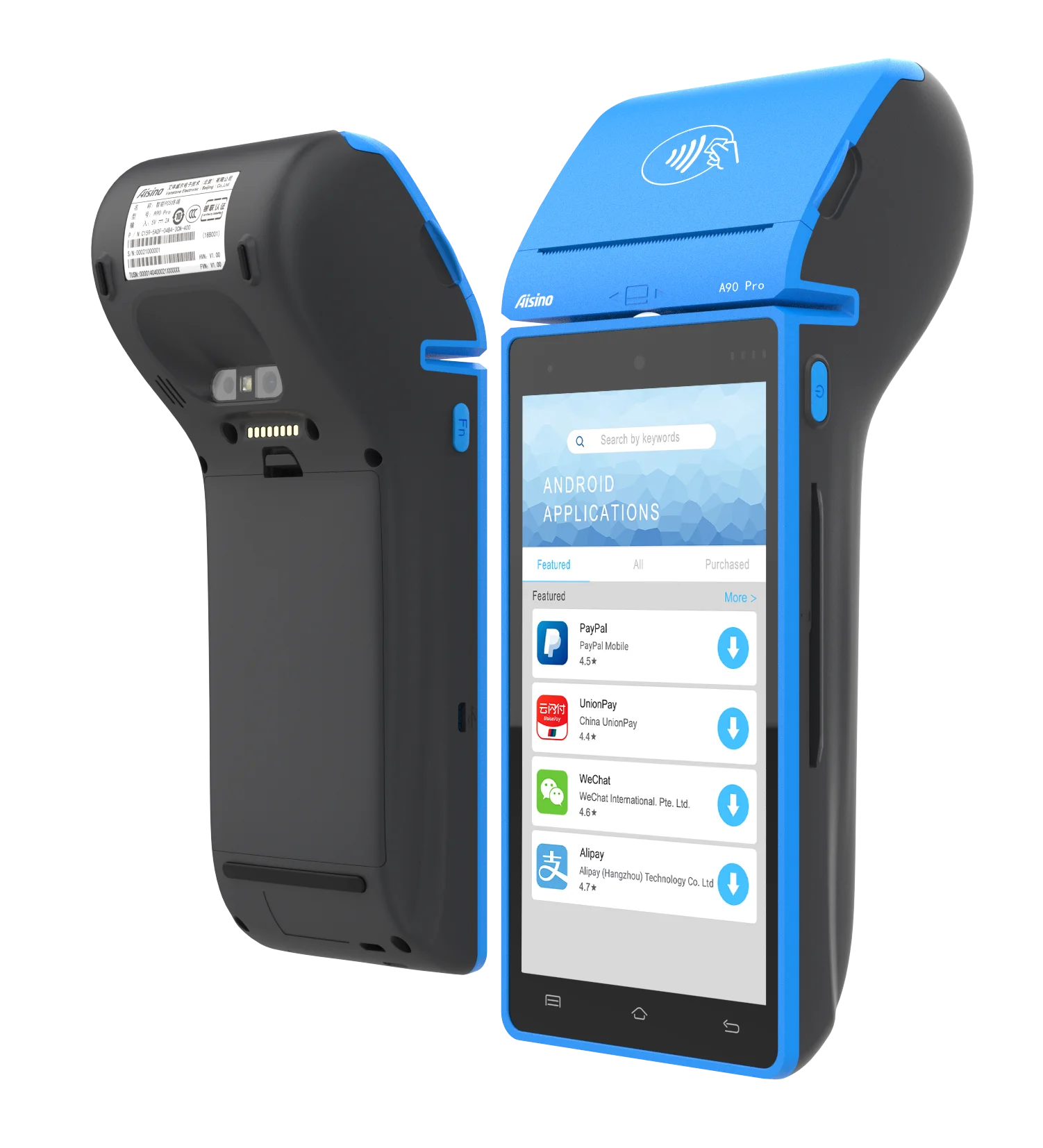 Handheld Portable Android 10 Online POS Machine With Fingerprint Printer Android POS Terminal Systems