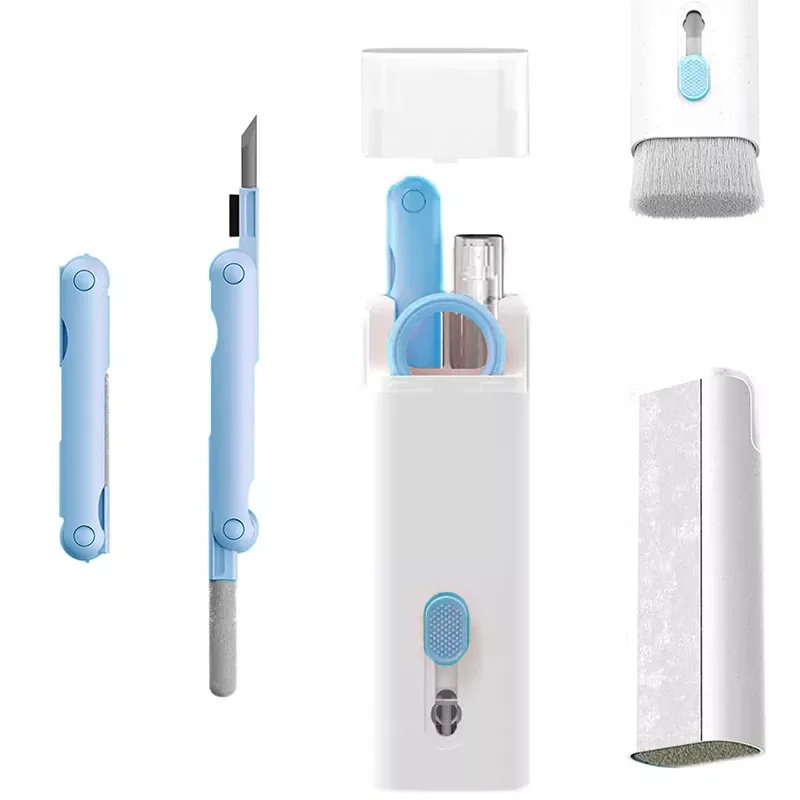 Multifunctional Keyboard Earphone Electronics Cleaner Brush Kit 7 in 1 Computer Phone Cleaning Set for Airpods Cleaner