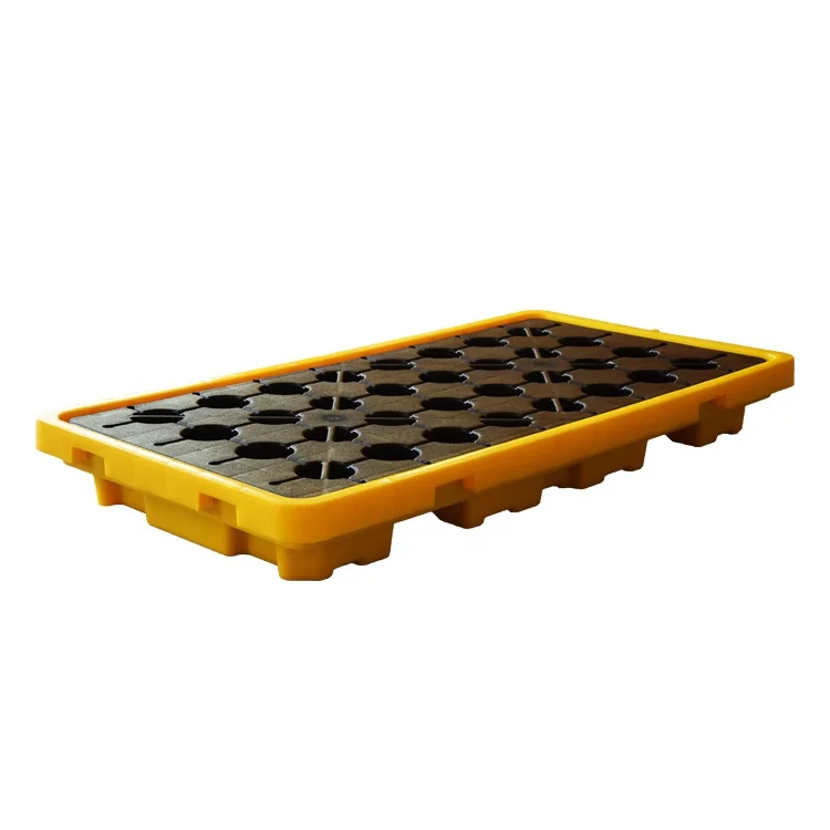Wholesale 2 Oil Drums yellow Spill Trays  plastic pallets for shed support