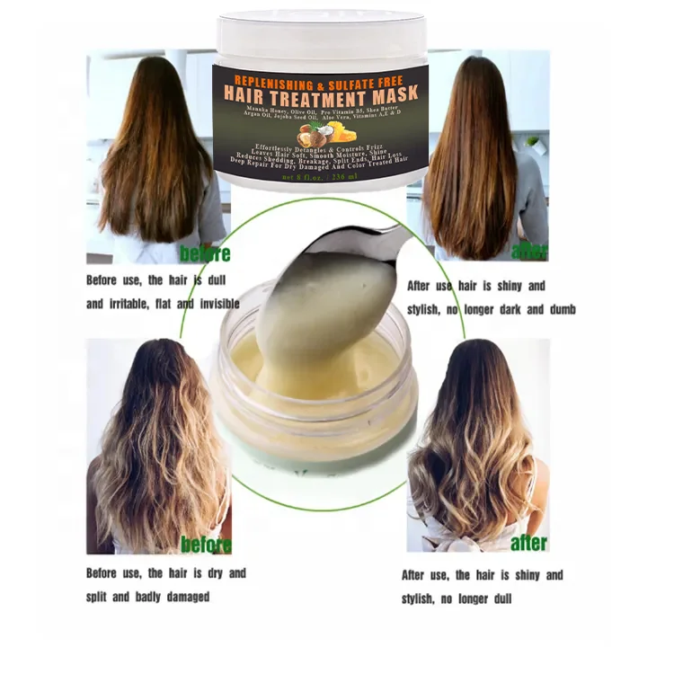 Шампунь для глубокого ремонта и кондиционер маска волос с сырым медом оливковым маслом восстановления блеска