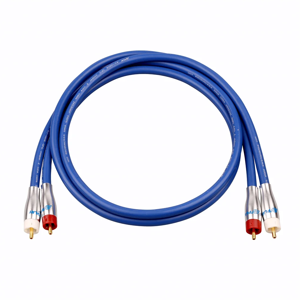 AVplay AV-0801 HiFi аудиофильский высококачественный высококлассный кабель RCA-RCA 4N OFC Cooper 1 М 5 м 2 3