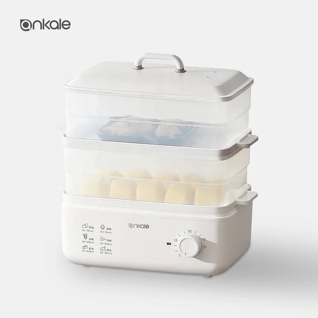 Digital Control Multi Purpose Electric Food Fteamer Electric Vegetable/seafood Electric Steamer with 3 Layer