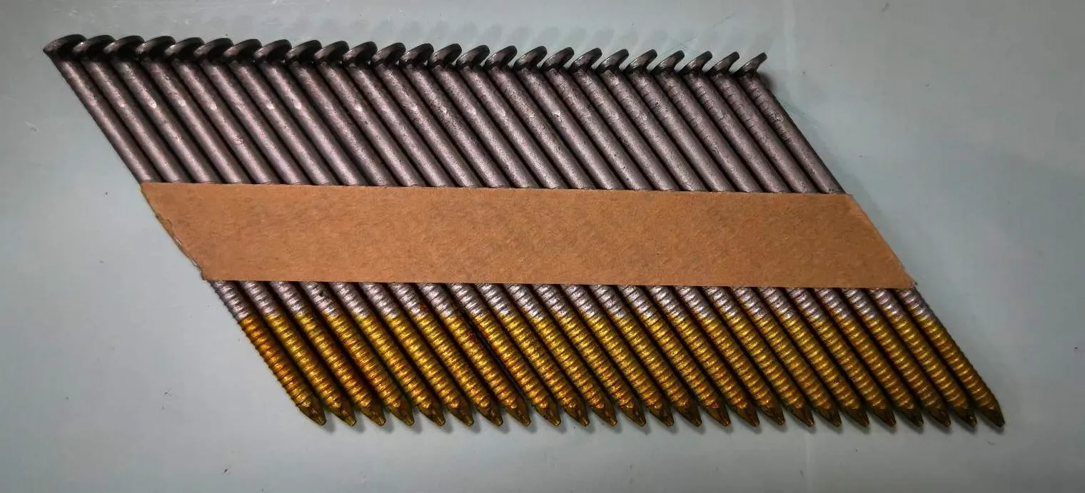 Paper Tape Clipped D Head Paper Collated Nail 23/8"*.113" Ring Shank