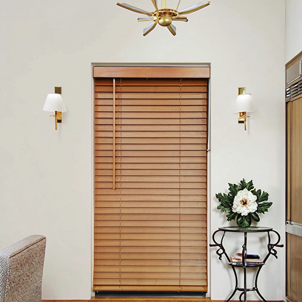 Customizable Indoor Bedroom Living Room Components 50mm Slat Width Vertical Paulownia Wood Blinds-Wholesale Manufacturers