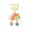 Colorful cloud-module with gold buckle