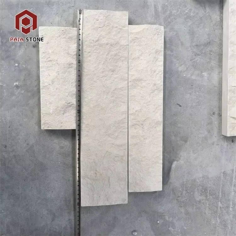 product natural split beige limestone cut to size slab exterior wall cladding for hotels church modern 3d design easy installation763-2