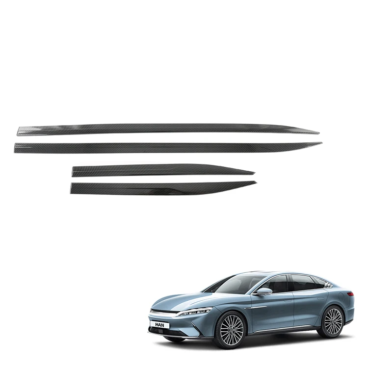 Door Side Decoration Strip for BYD Han Accessories ABS Carbon Fiber Pattern Door Modification Strip Interior Accessory