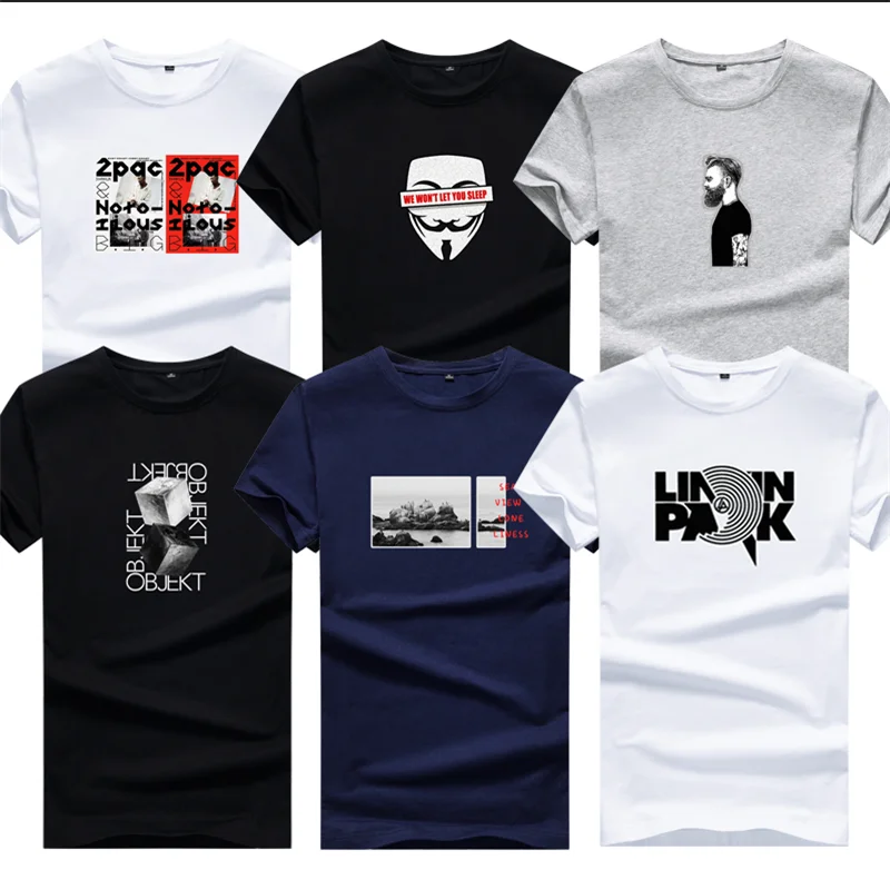 Factory Direct Sale Short Sleeve Round Neck Shirt Mens Tshirt 100