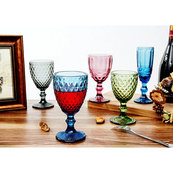 Wholesale wine goblets glassware vintage water goblets