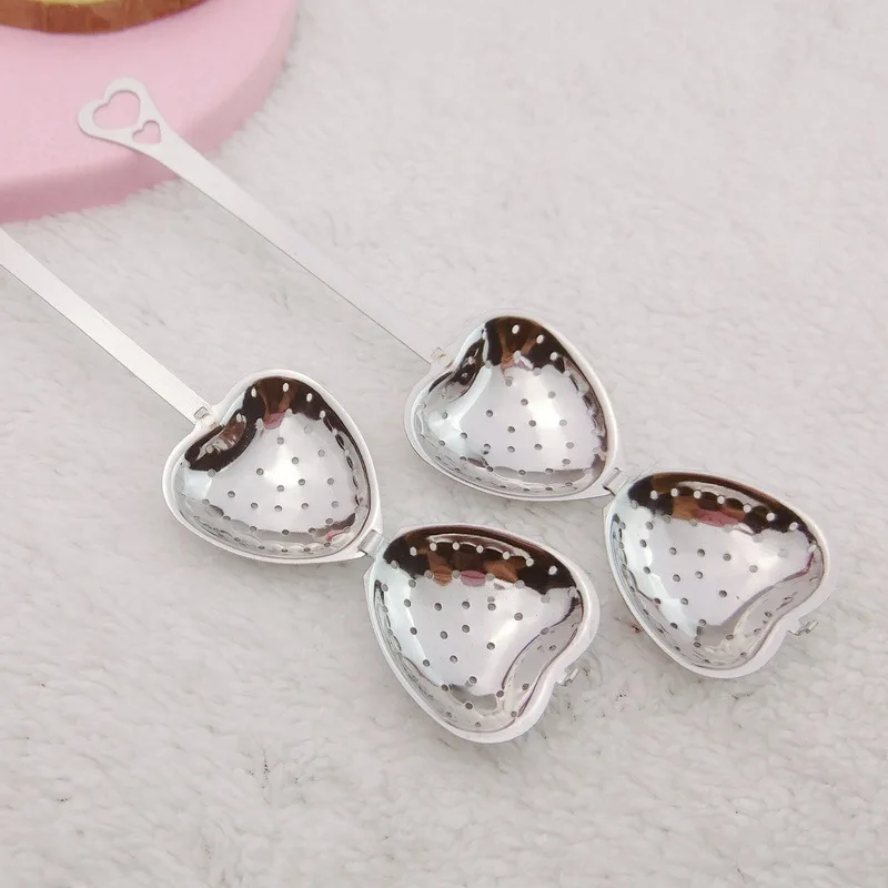 Heart Shaped Tea Infuser Mesh Ball Stainless Strainer Herbal Locking