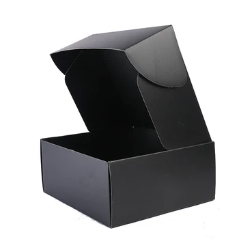 Custom Printed Black Boxes Packaging Shoe Flip Cover Corrugated ...