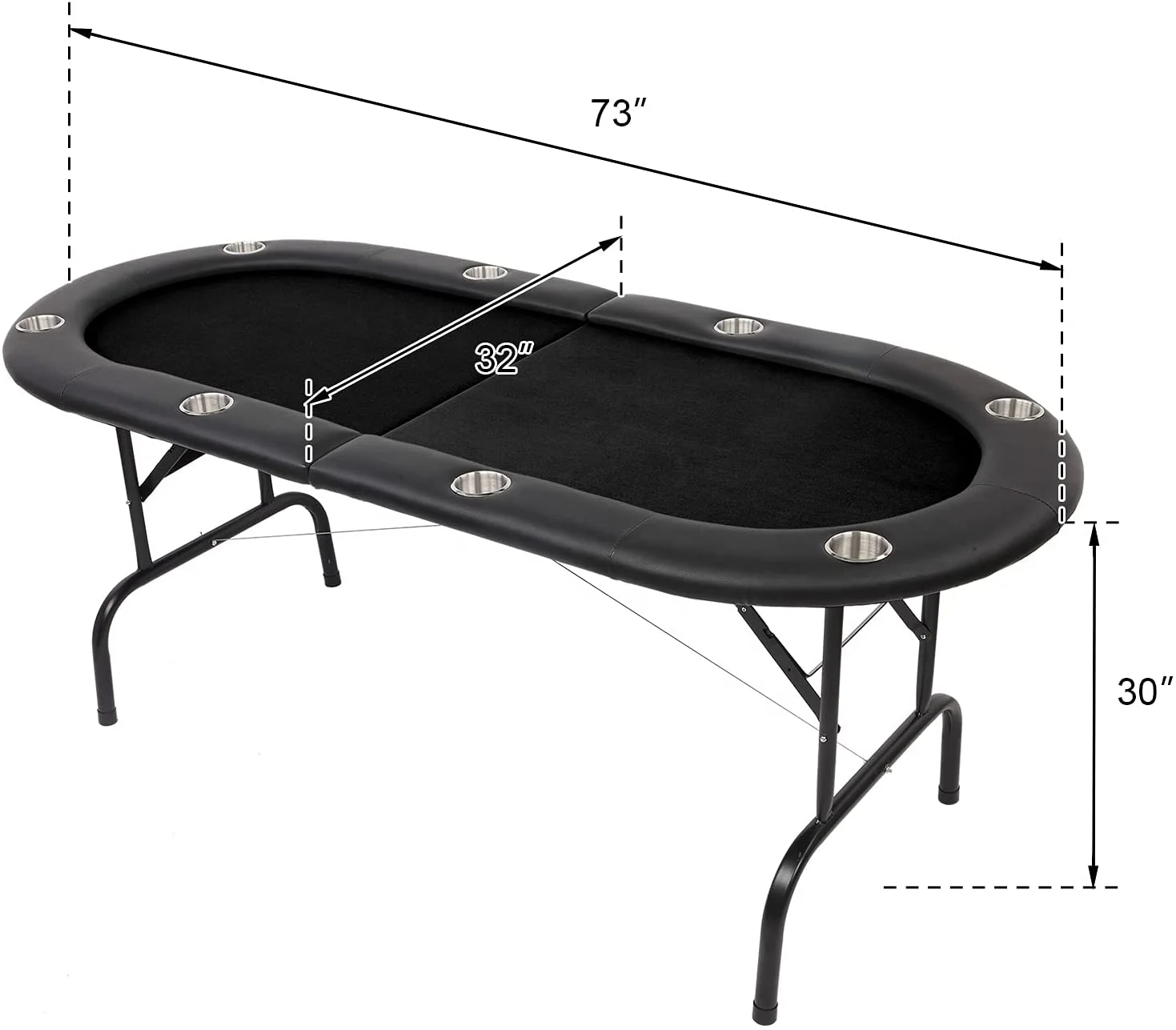 8 человек 73 дюймов казино складной стол для игры в покер дешевые со стальными ножками Обновление