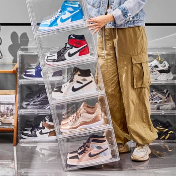 Excellent Price  Transparent Shoe Box Clear Sneaker Storage Plastic Clear Shoe Storage Box Clear Shoe Boxes for Men