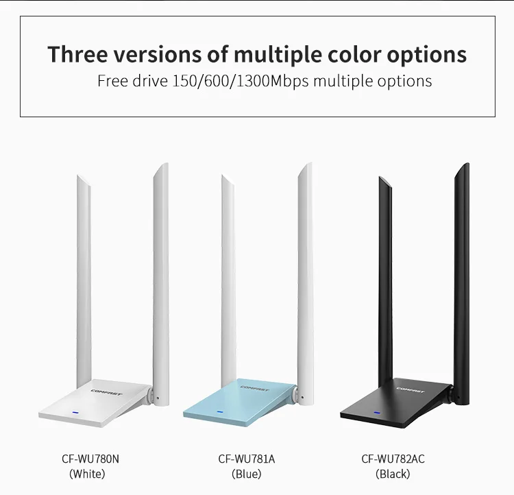 COMFAST Ralink Rt2571 Rt2528 Usb Wifi Adapter CF-WU782AC V2 1300Mbps Adapter Usb Wifi
