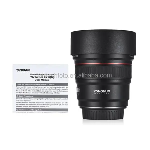 レンズ(単焦点) Yongnuo 14mm f2.8 for Canon YONGNUO 14mm F2.8 超広角単焦点レンズ YN14mm オートフォーカス AF MF
