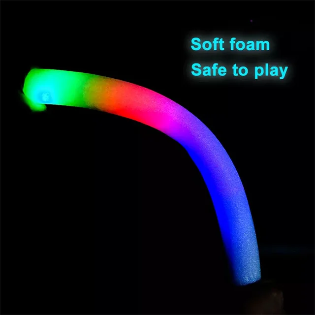 Wholesale RGB Custom Logo Cheering Glowing Light up Party Led Foam Sticks for Concert Parties Neon Party