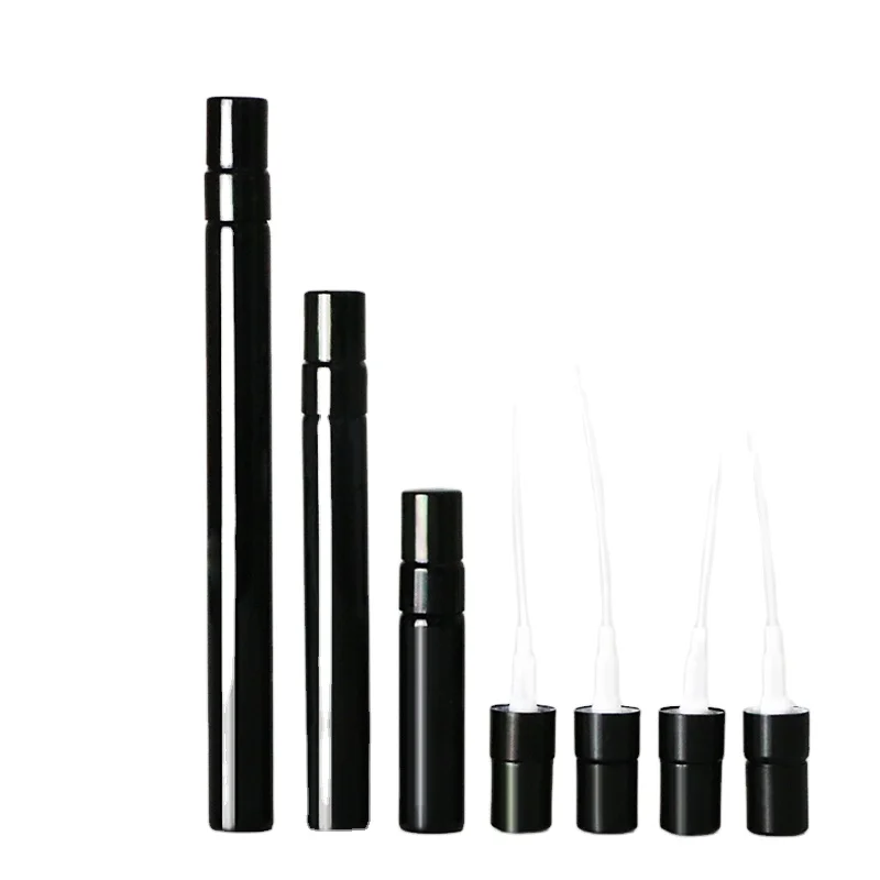 Black Slender Oem 5ml 10ml 15ml Glass Tube Pen Perfume Bottle Matte