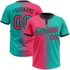 Fadeaqua Green and Dark Pink-black