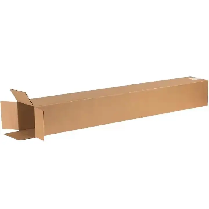 Long Corrugated Cartons for Shipping Cardboard Rectangle Tube Packing Box Embossing Printing for Umbrella Sword Children's Toys