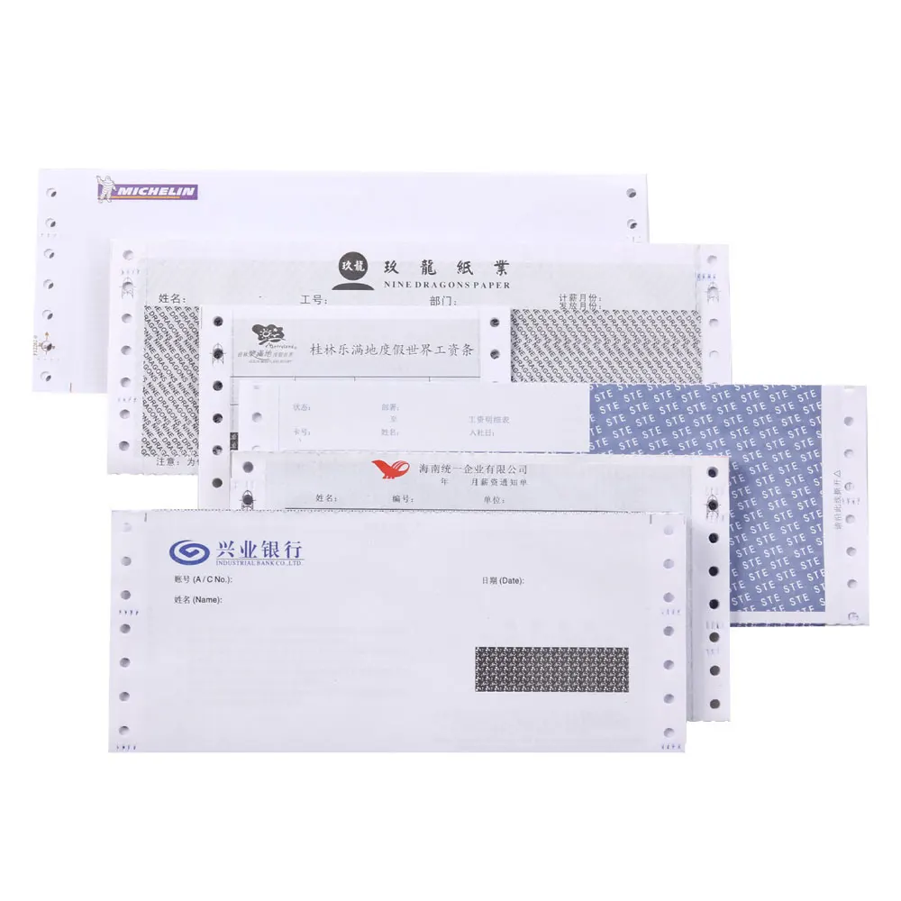 High Security Blank Secure From Business Voucher Perforated Check Paper for QuickBooks Quicken Laser Inkjet Printer