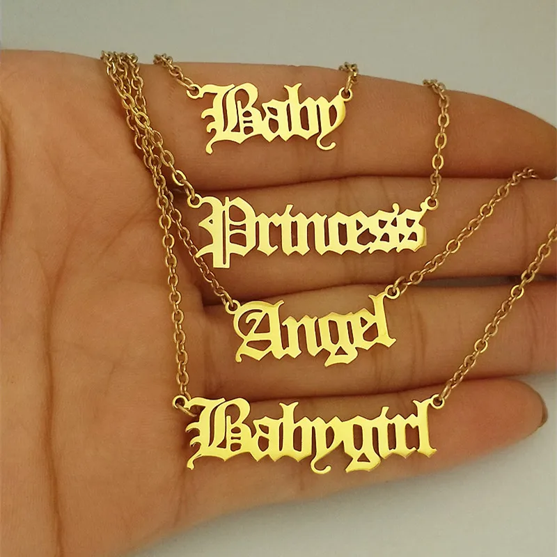 Personalized Old English Necklace - Limitless Jewellery