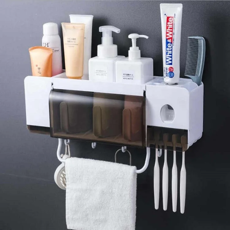 2020 Tooth Brush Holder Bathroom Accessories Set Automatic Toothpaste Dispenser 