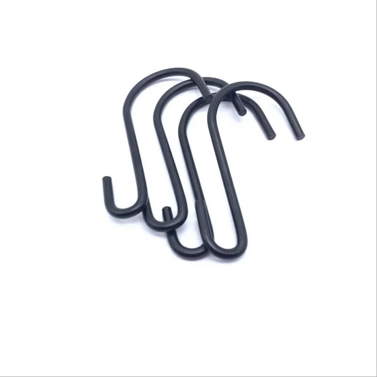 Galvanized Hanging S Shape Hooks Stainless Steel Black Metal Wire J Hook