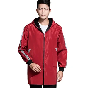 Wholesale Custom Breathable Reflective Strip Cotton Workwear Coat Waterproof Fleece Smock Printed Text Labor-friendly Dustproof
